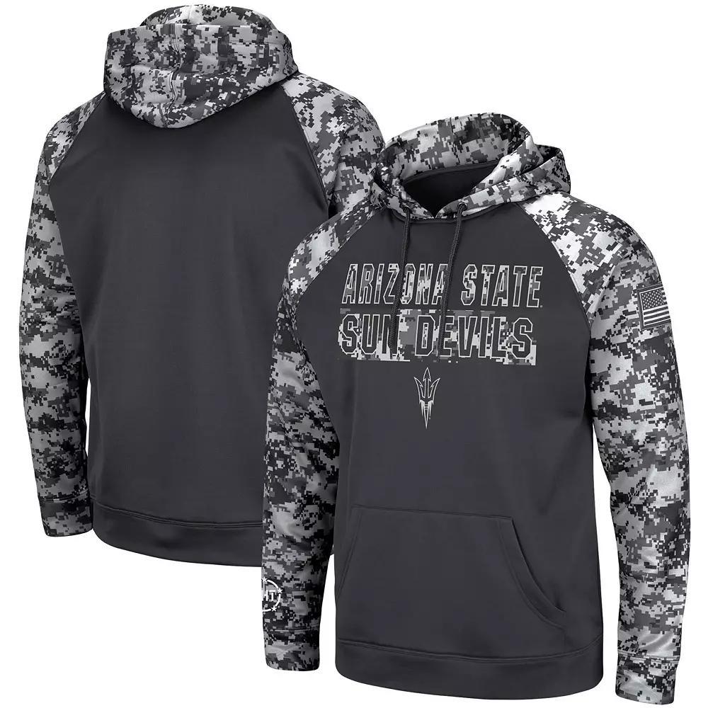 Men's Colosseum Charcoal Arizona State Sun Devils OHT Military Appreciation Digital Camo Pullover Hoodie, Size: Medium Product Image