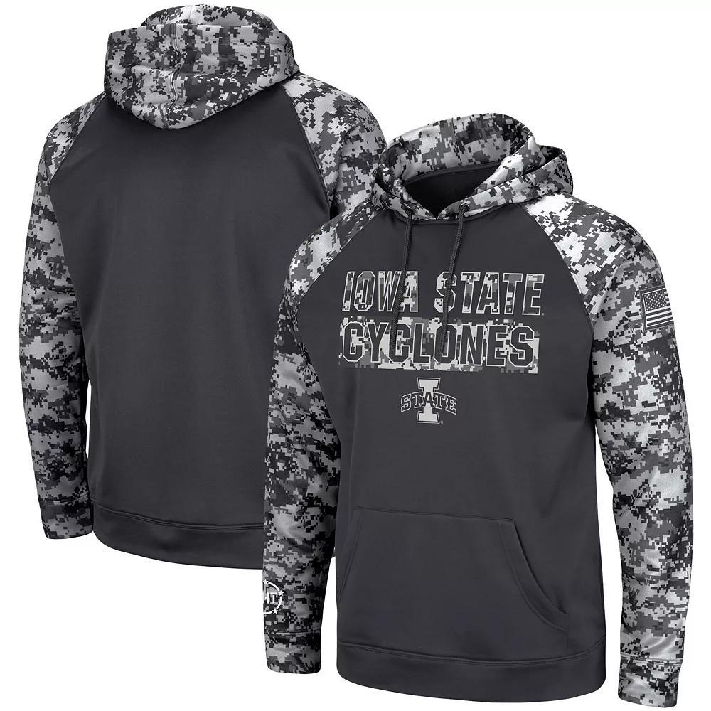Men's Colosseum Charcoal Iowa State Cyclones OHT Military Appreciation Digital Camo Pullover Hoodie, Size: Medium Product Image