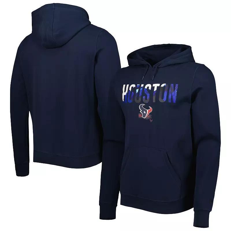 Men's New Era Navy Houston Texans Ink Dye Pullover Hoodie, Size: 3XL, Blue Product Image