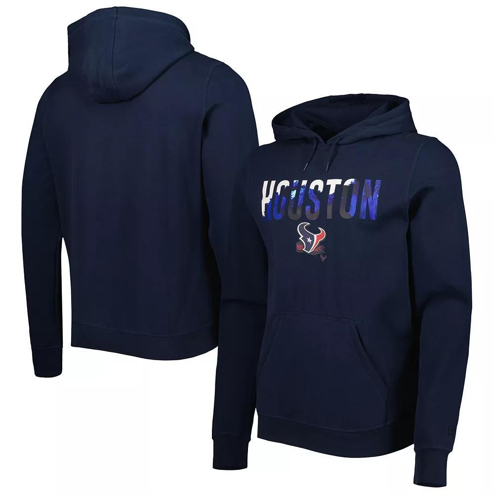 Men's New Era Navy Houston Texans Ink Dye Pullover Hoodie, Size: 3XL, Blue Product Image