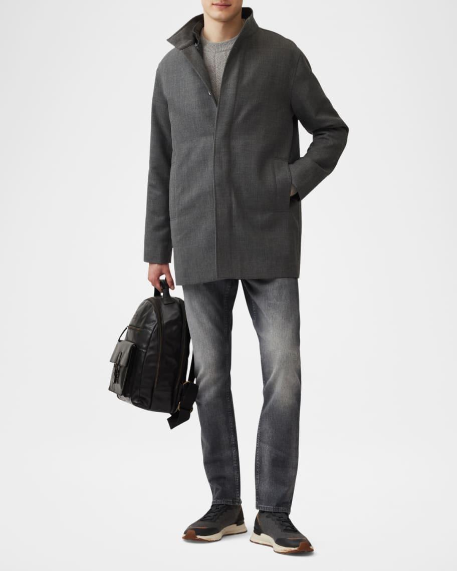 Mens Mackford 2in1 Twill Quilted Vest Jacket Product Image