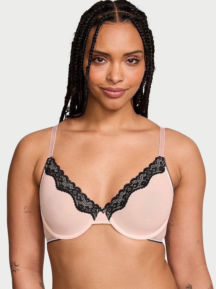 Tease Lace-Trim Unlined Demi Bra Product Image