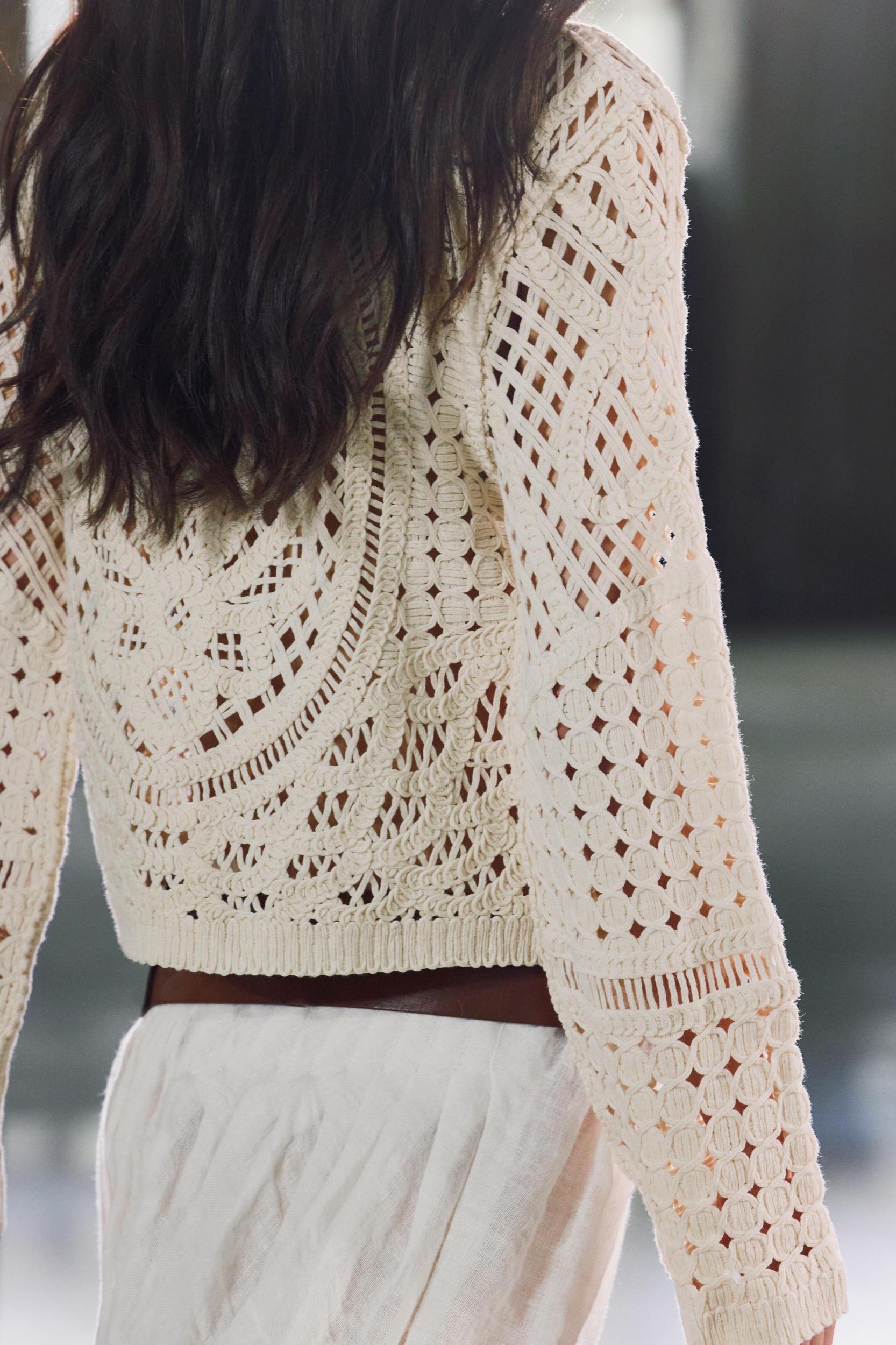 LONG SLEEVE CROCHET TOP Product Image