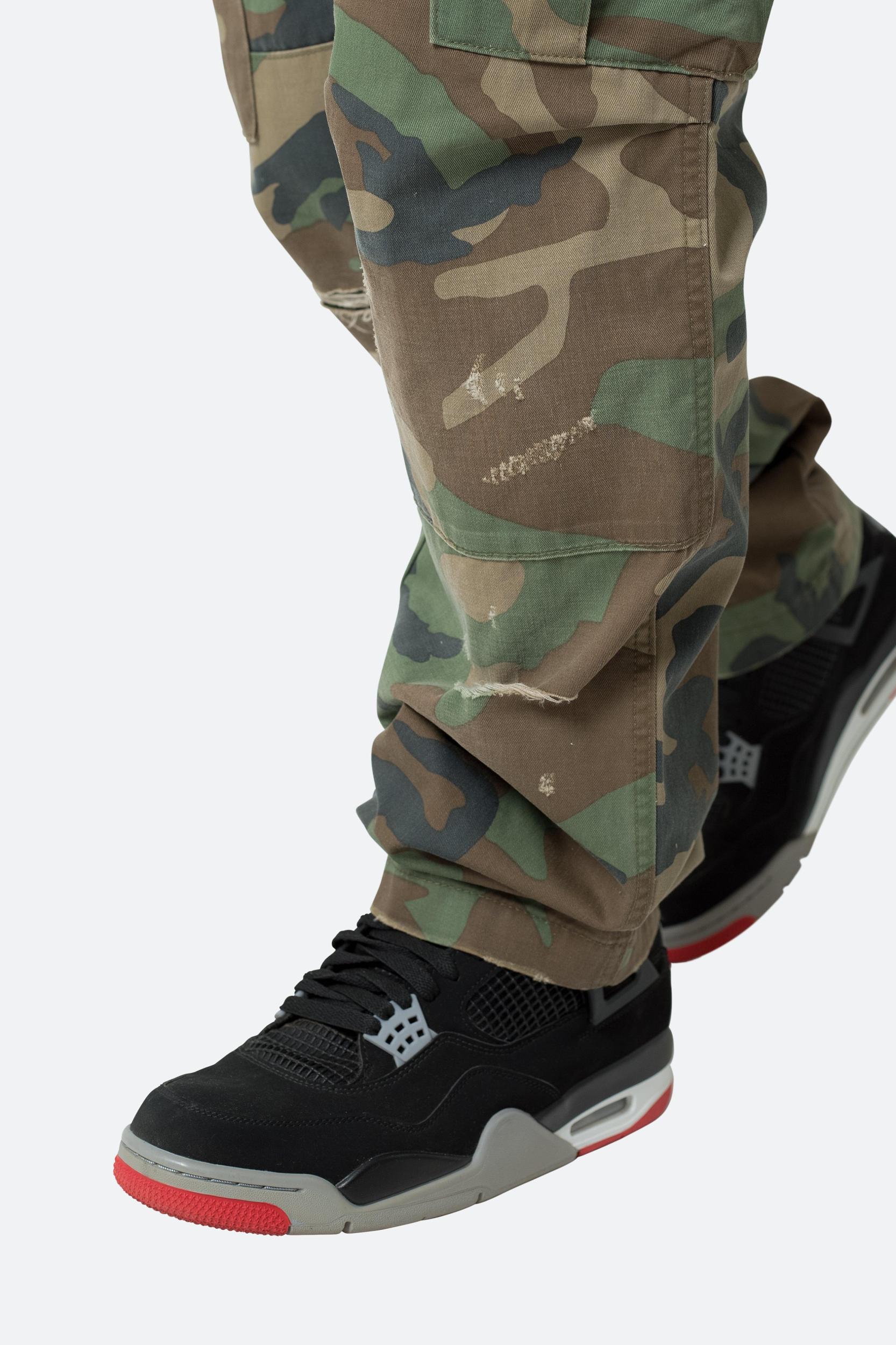 Double Knee Vintage Cargo Pants - Camo Product Image