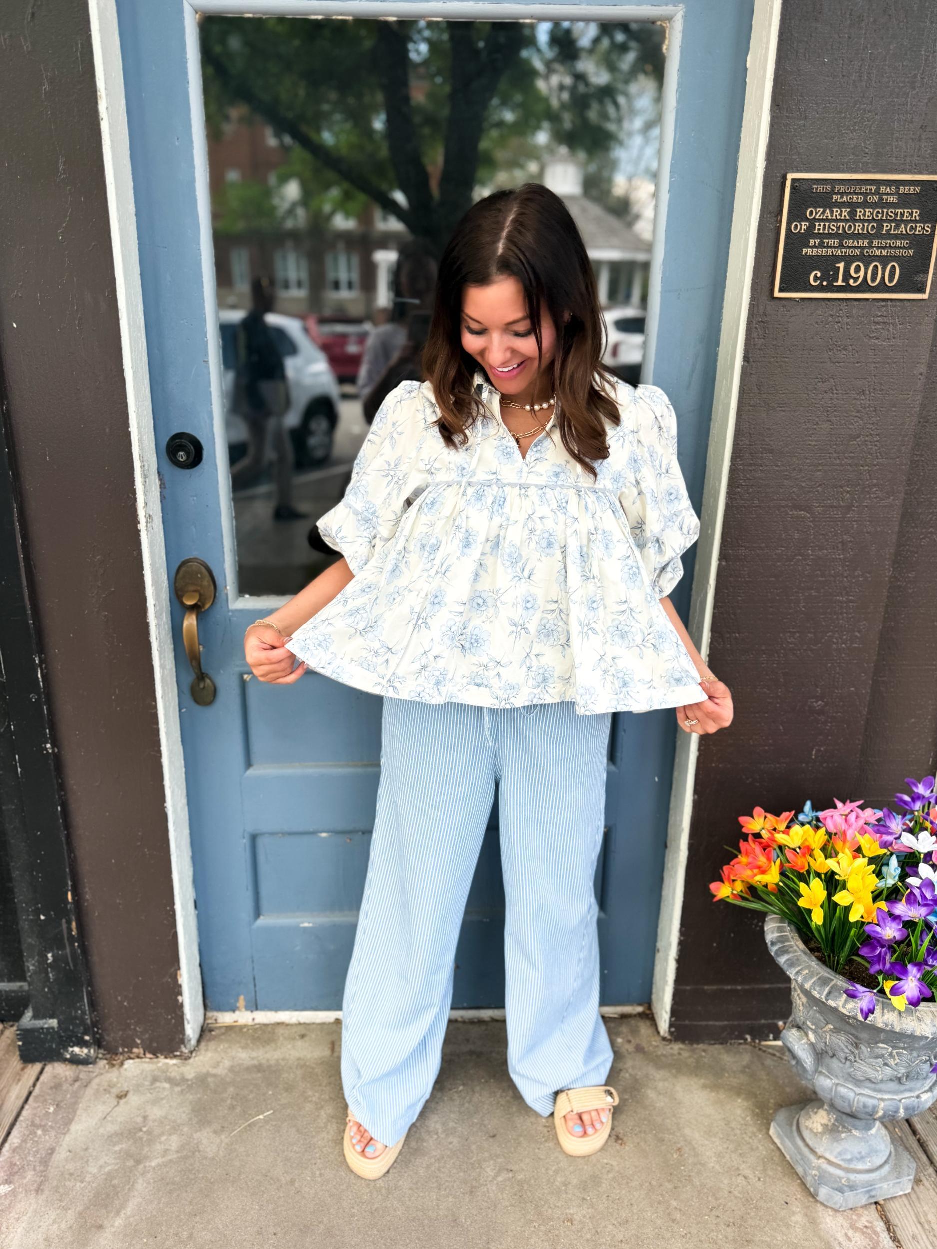 Azure Floral Top Product Image