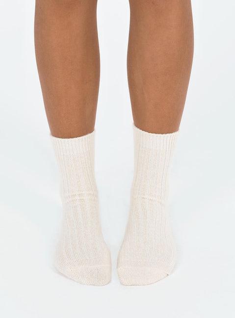 Janice Socks Beige Product Image