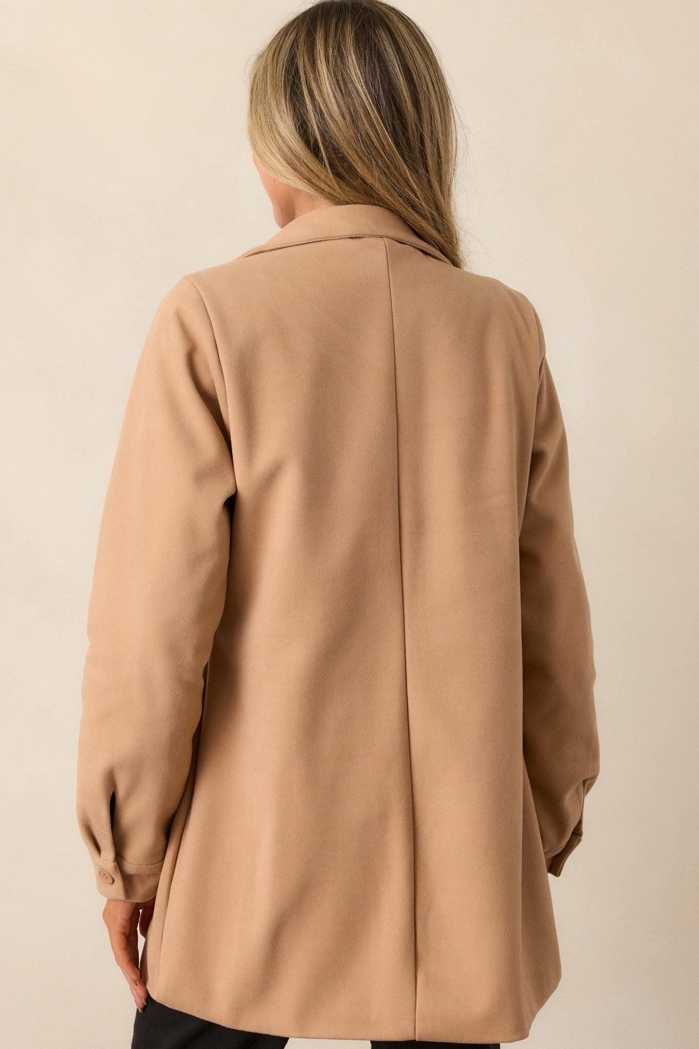 Everything I Need Camel Double-Breasted Coat Product Image