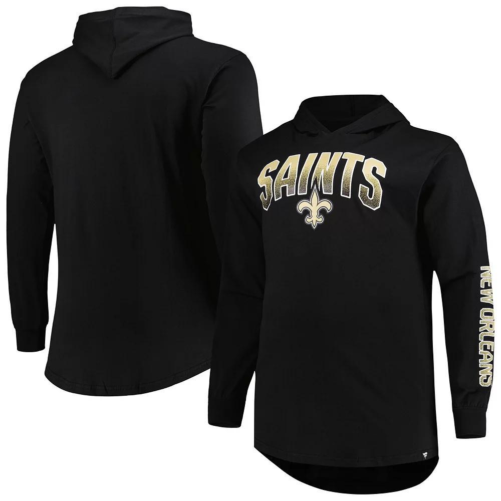 Men's Fanatics Branded Black New Orleans Saints Big & Tall Front Runner Pullover Hoodie, Size: 3XB Product Image