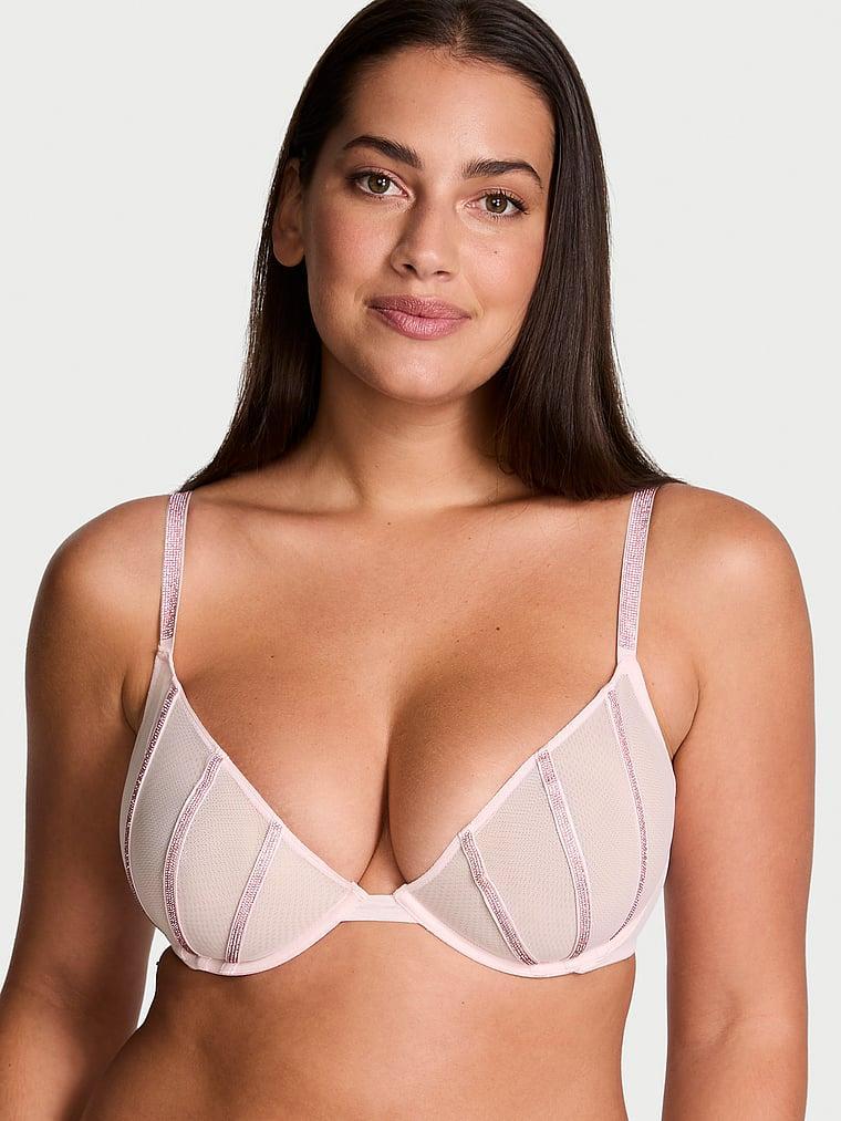 Sheer Shine Unlined Low-Cut Demi Bra Product Image