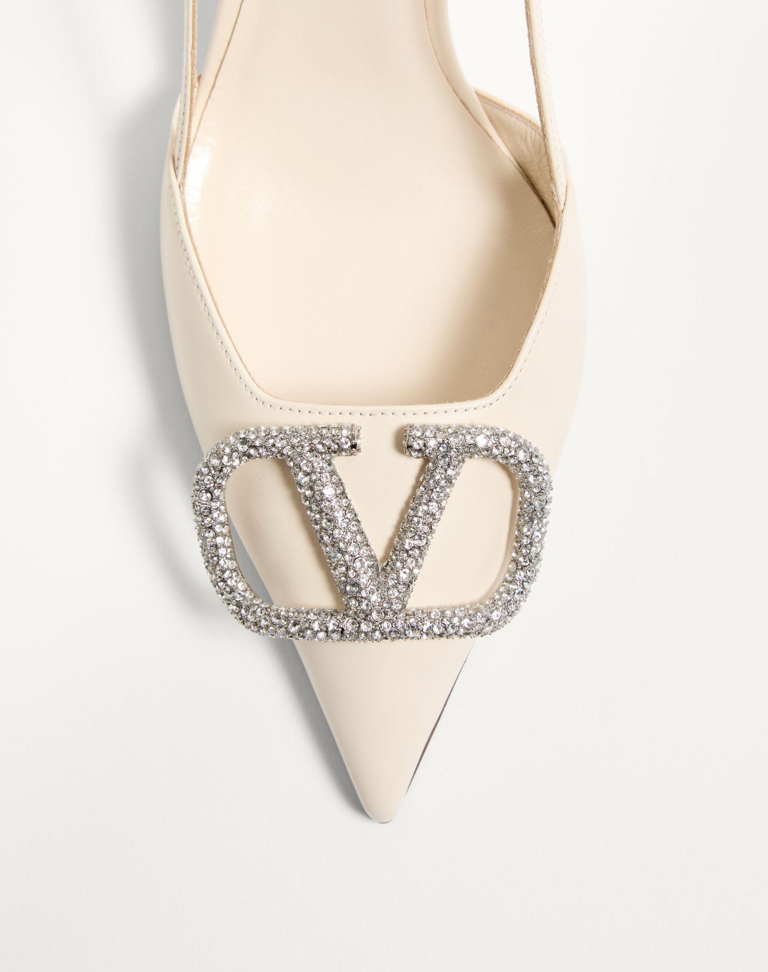VLOGO SIGNATURE SLINGBACK PUMP IN CALFSKIN LEATHER 80MM Product Image