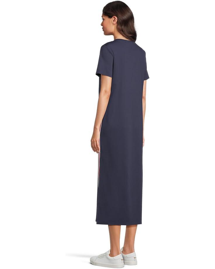 Short Sleeve Maxi Shirttail Crew Neck Dress Product Image