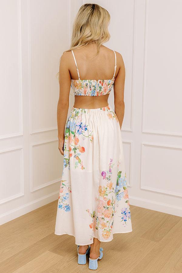 Simply Charming Floral Cut Out Midi Dress Product Image
