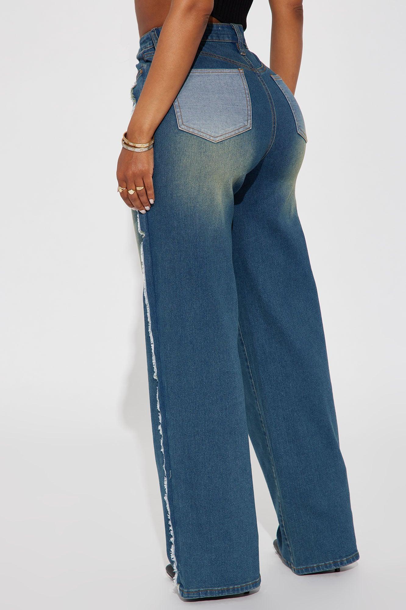 Conflict Of Interest Stretch Straight Leg Jeans - Medium Wash Product Image