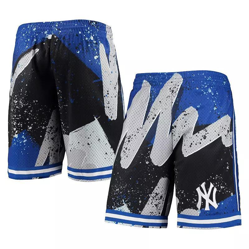 Men's Mitchell & Ness Black New York Yankees Hyper Hoops Shorts, Size: Large Product Image