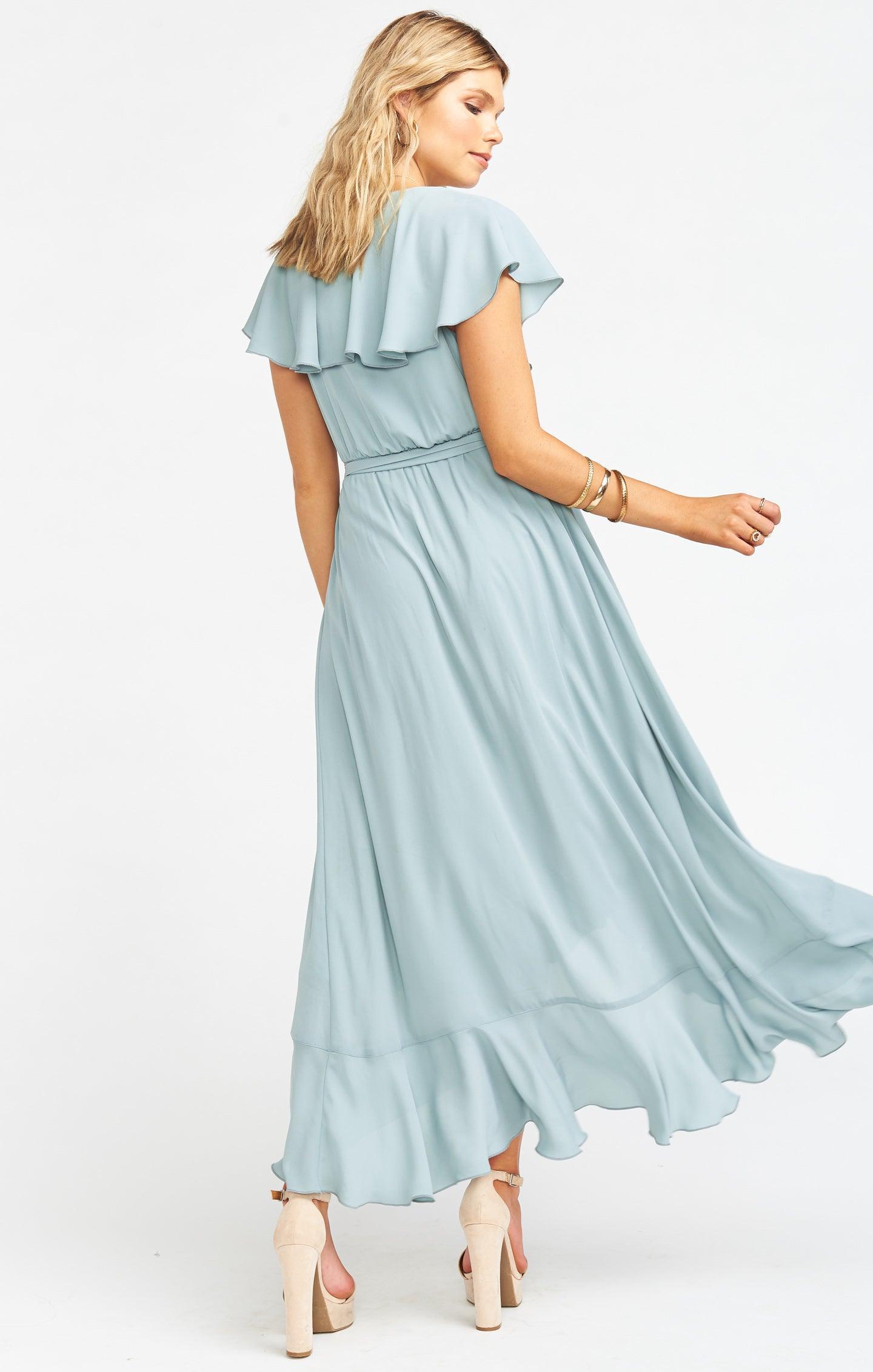 Jess Ruffle Midi Dress ~ Emerald Chiffon Product Image