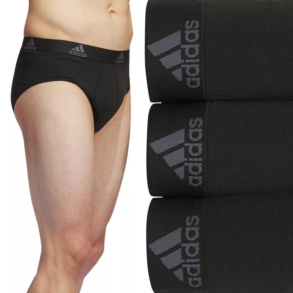 adidas Stretch Cotton Boxer Briefs 3-pack Black S Mens Product Image