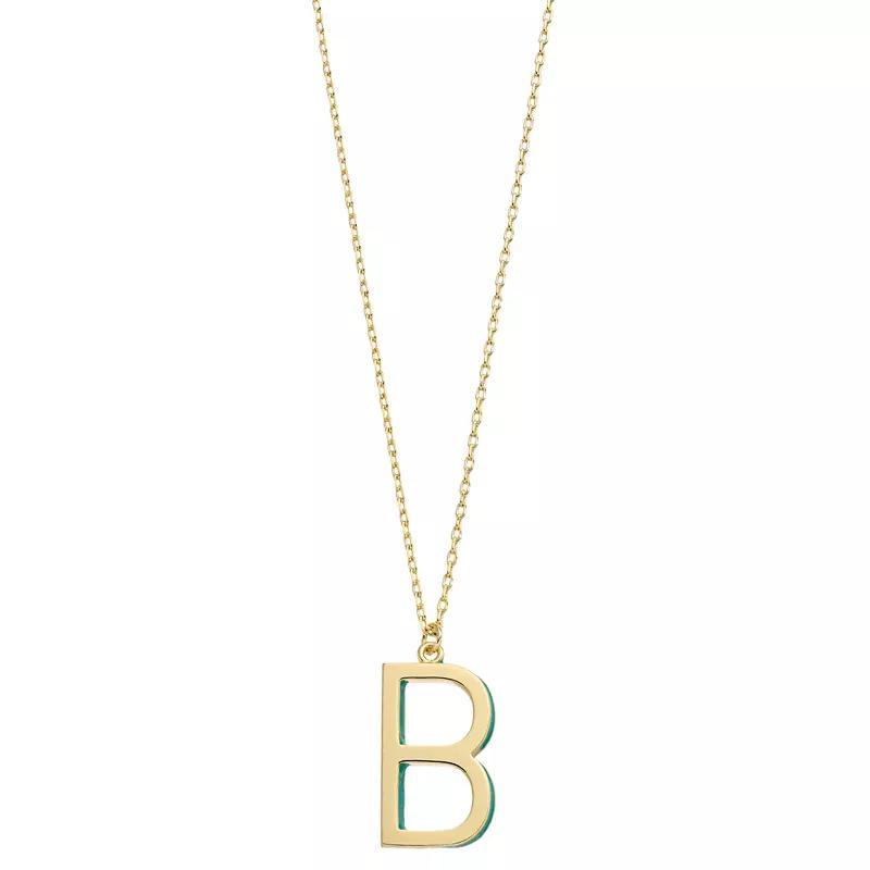 City Luxe Gold Tone Initial Charm Pendant Necklace, Womens Gold Tone A Product Image