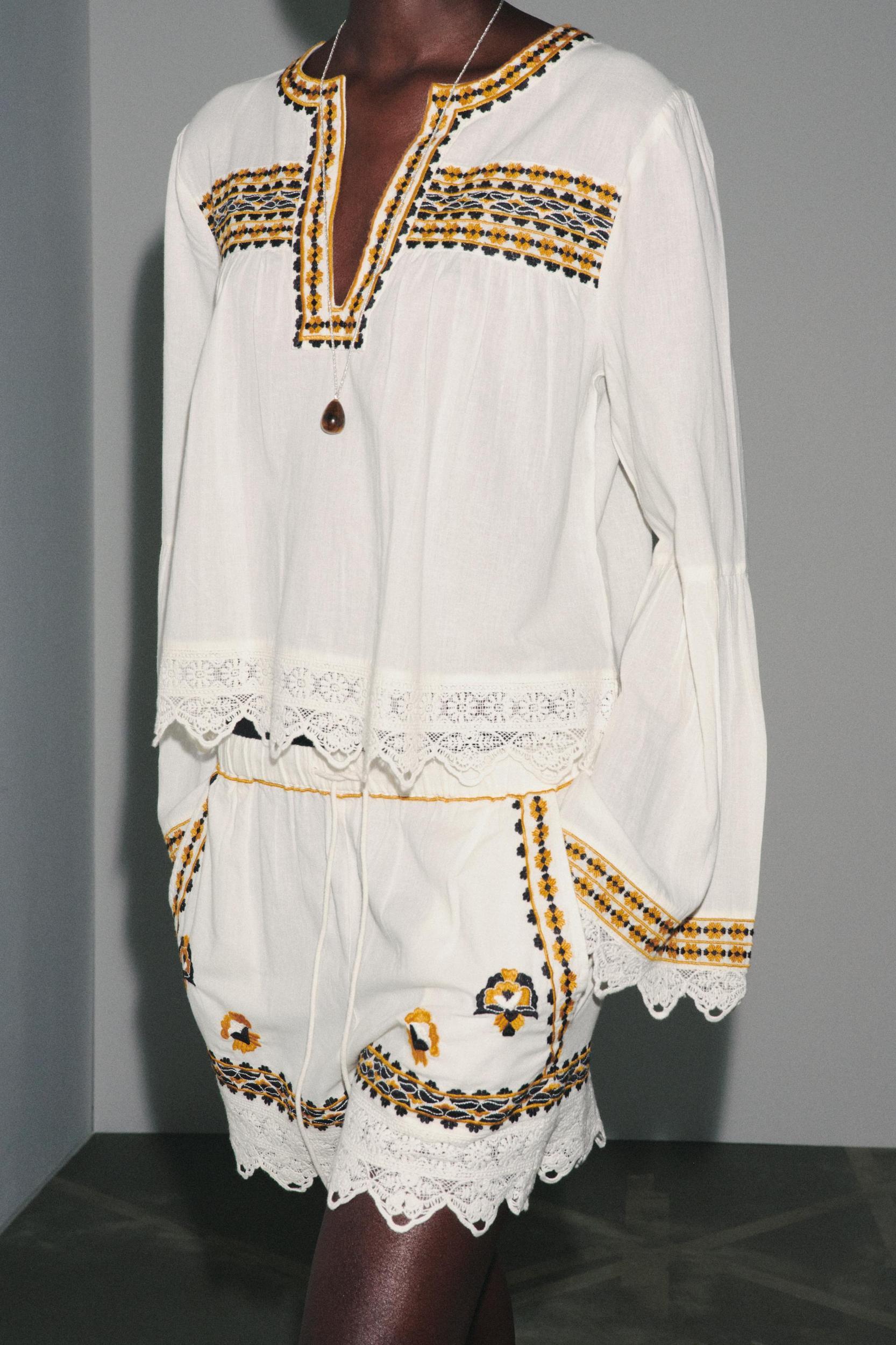 ZW COLLECTION EMBROIDERED SHORTS Product Image