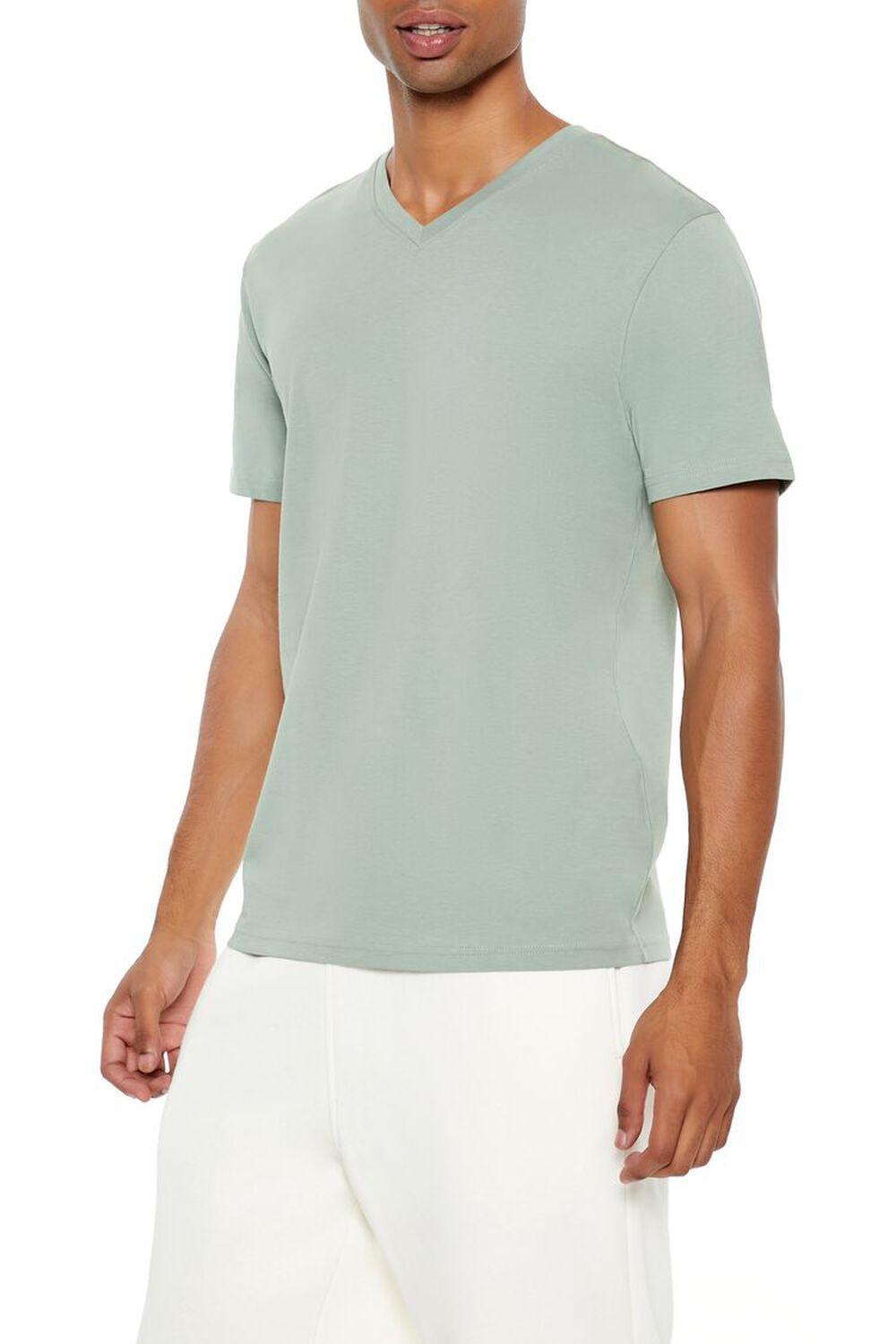 Basic Cotton V-Neck Tee | Forever 21 Product Image