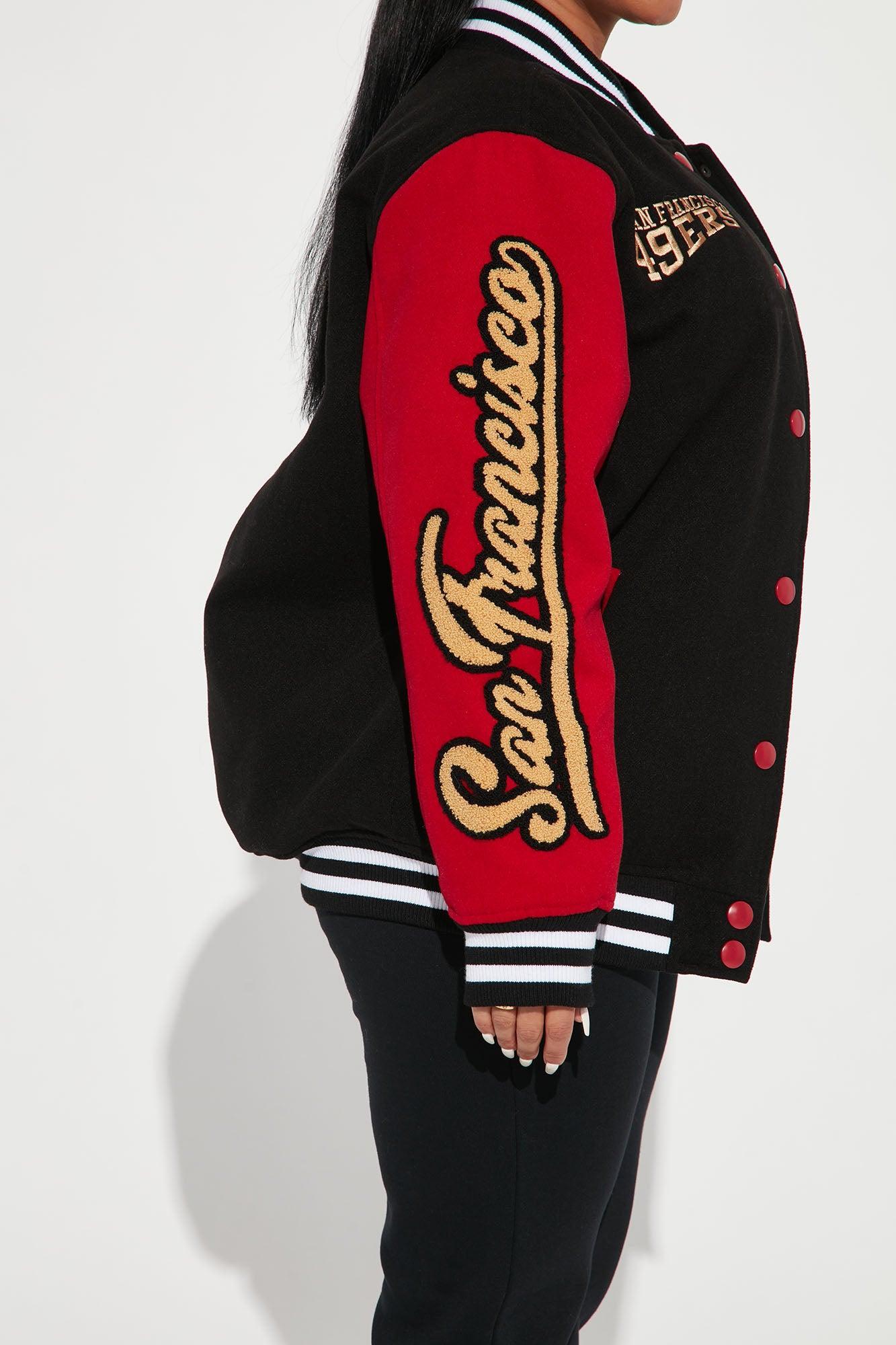 49ers Letterman Jacket - Black/Red Product Image