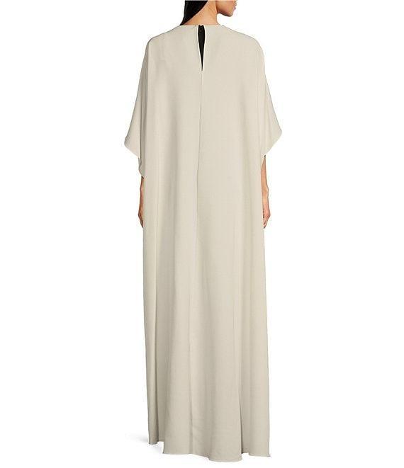 Donna Karan V-Neck Flutter Sleeve Caped Sheath Dress Product Image