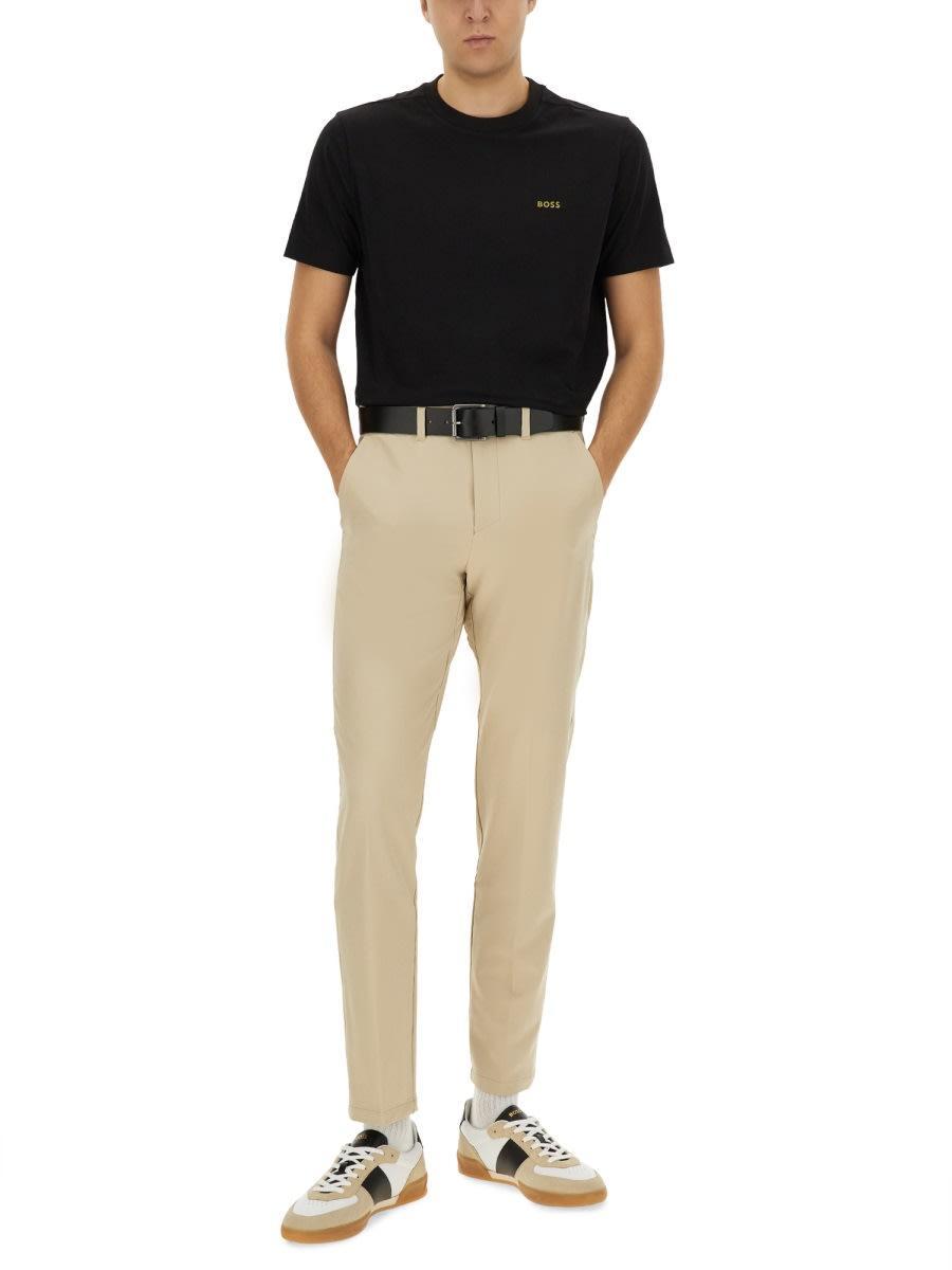 HUGO BOSS High-stretch Commuter Trousers In Beige Product Image