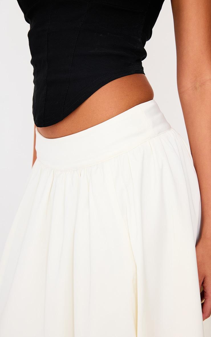 Cream Premium Heavy Satin Maxi Skirt Product Image