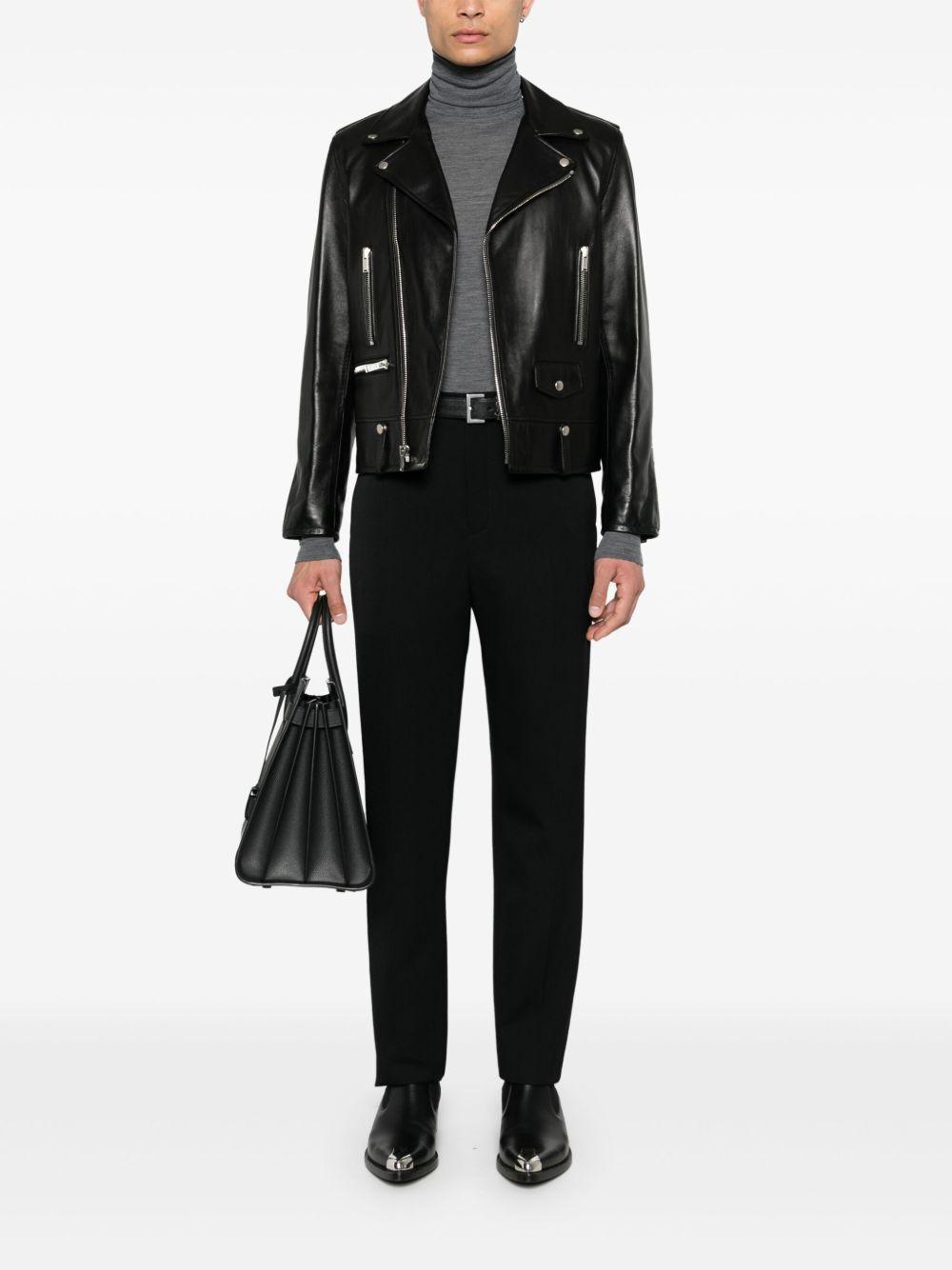 leather biker jacket Product Image