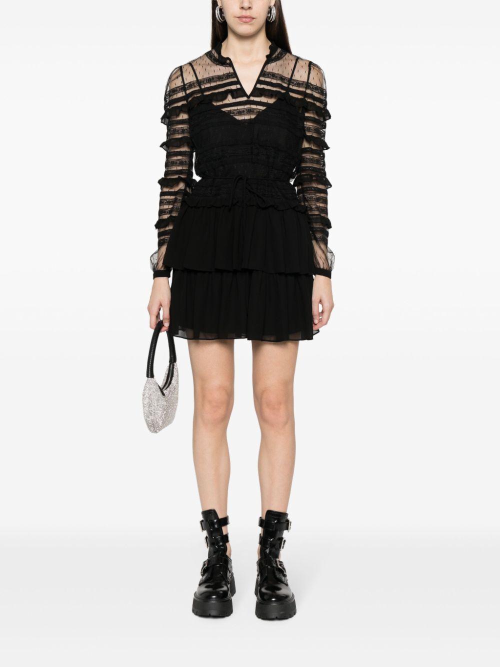 ruffled mesh mini dress Product Image