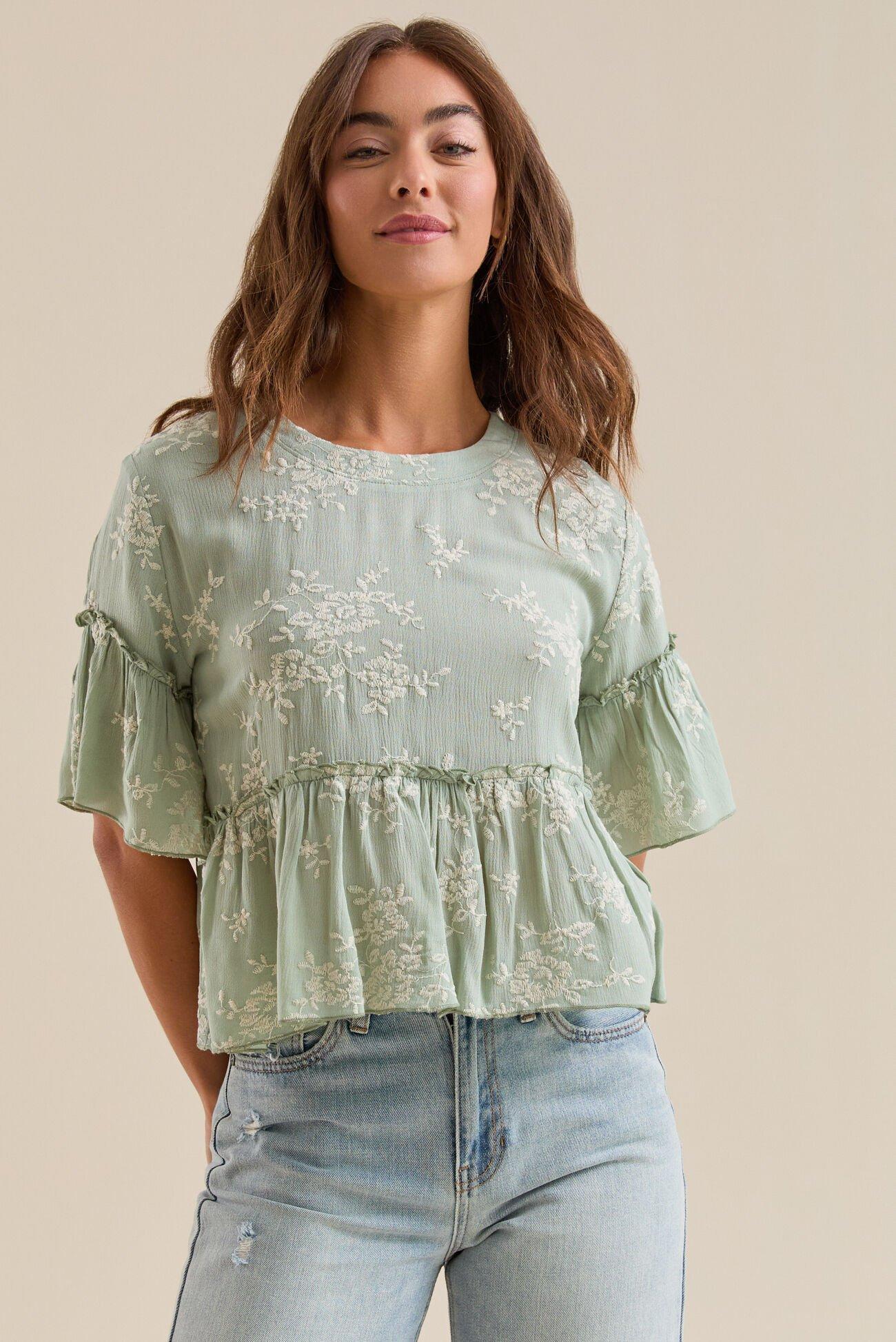 Wanda Ruffle Babydoll Top Product Image