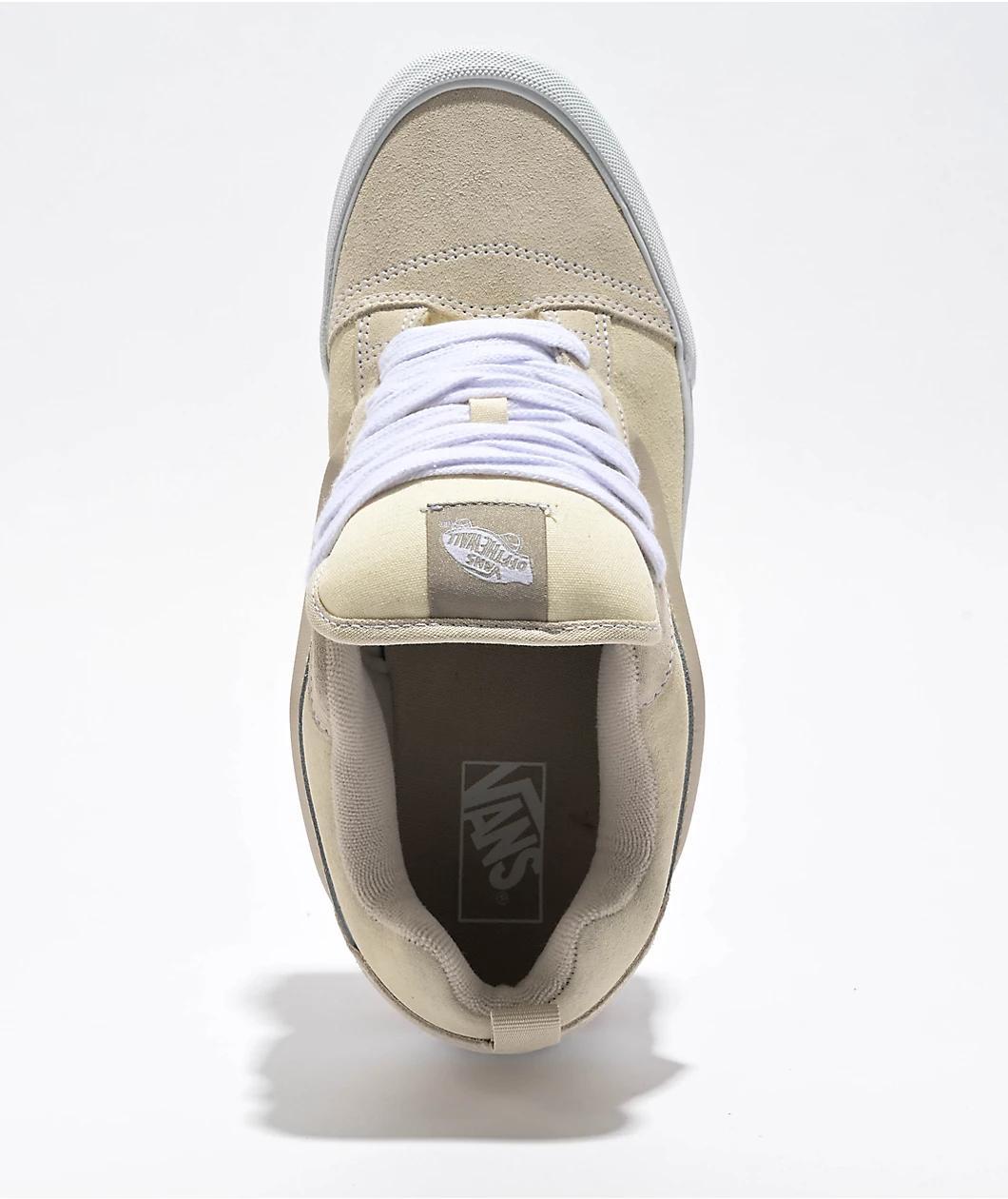 Vans Knu Skool Tri-Tone Vintage White Skate Shoes Product Image