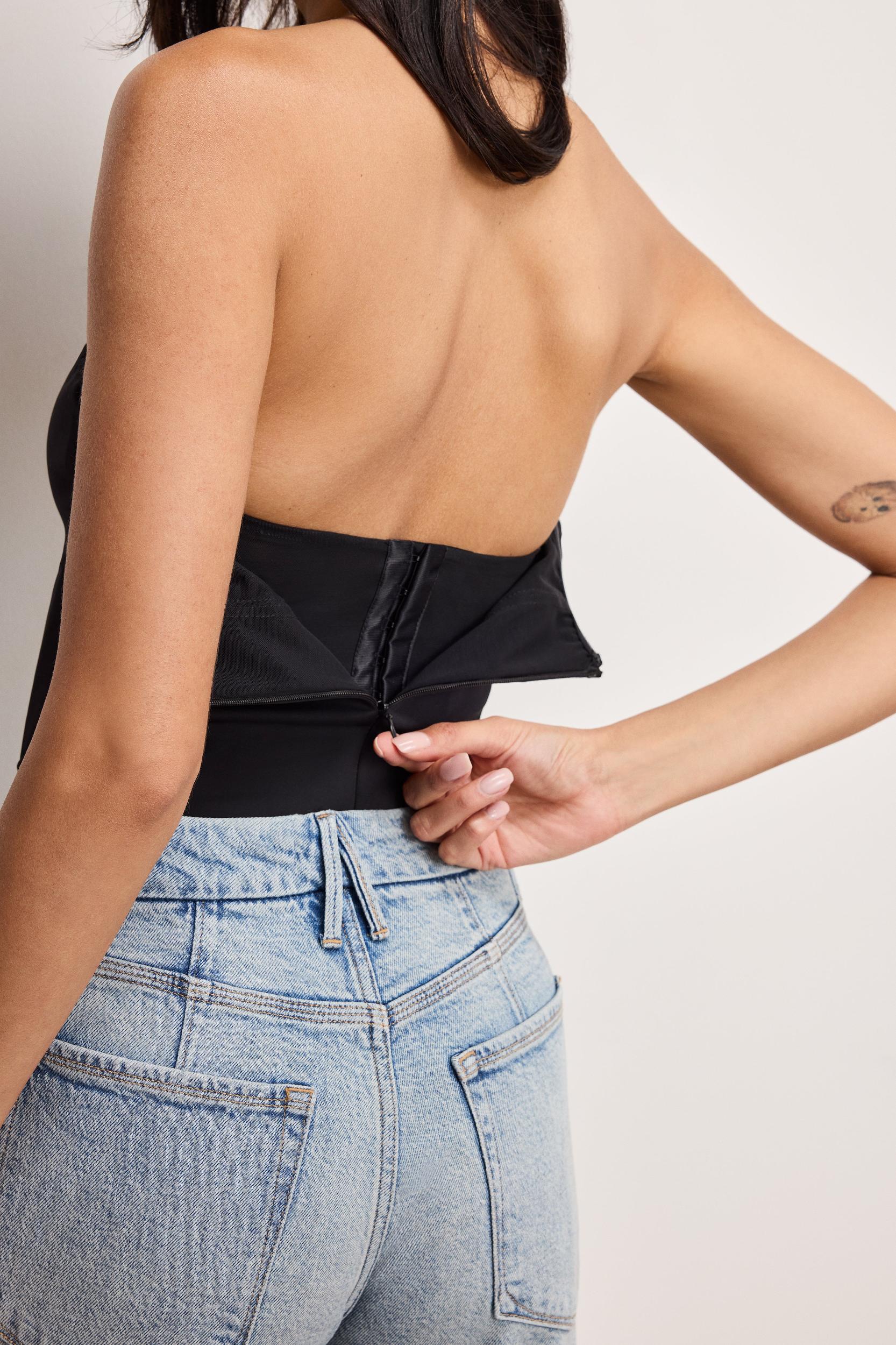 SCUBA CORSET STRAPLESS BODYSUIT | BLACK001 Product Image