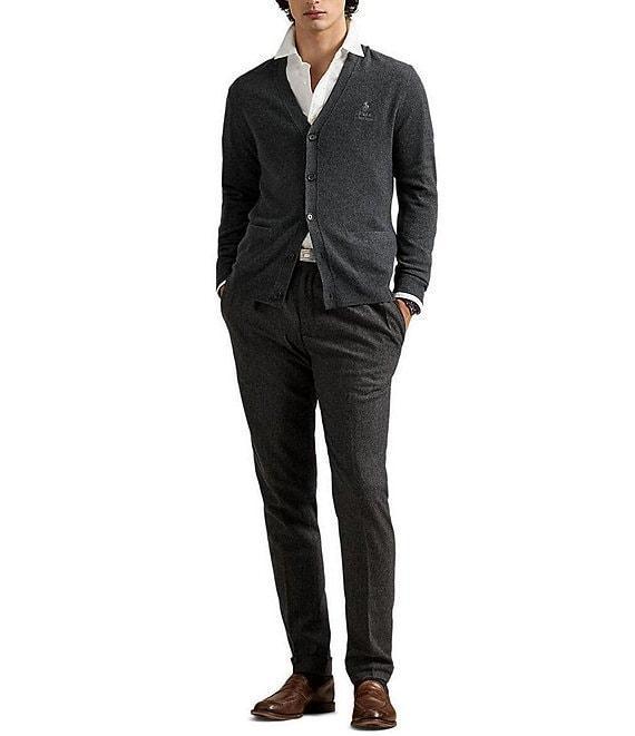 Polo Ralph Lauren Embroidered Wool V-Neck Cardigan Product Image