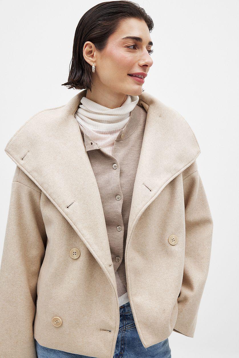Double Breasted Short Coat Product Image