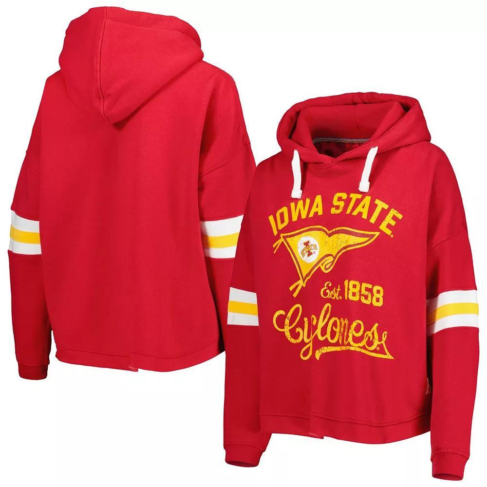 Women's Pressbox Cardinal Iowa State Cyclones Super Pennant Pullover Hoodie, Size: Medium, Red Product Image
