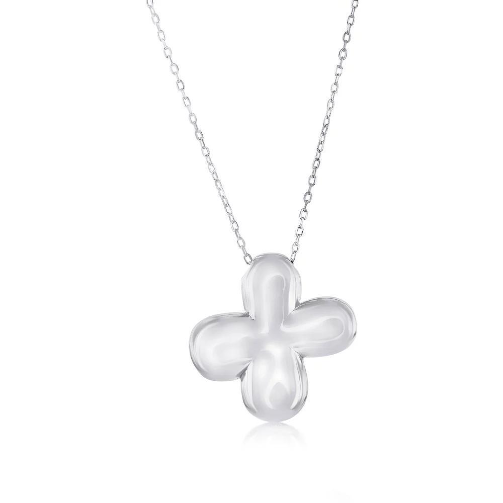 Argento Bella Sterling Silver Bubble Initial Necklace, Women's, Size: 16-18" ADJ, Sterling X Product Image