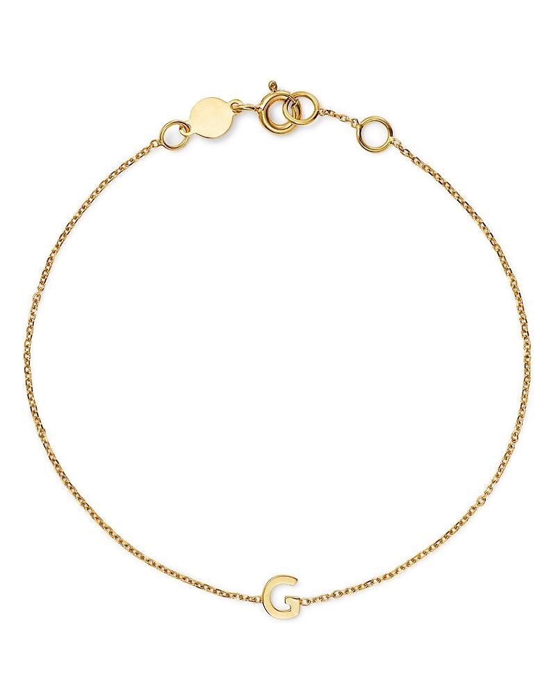 Womens 14K Yellow Gold Initial Charm Bracelet Product Image