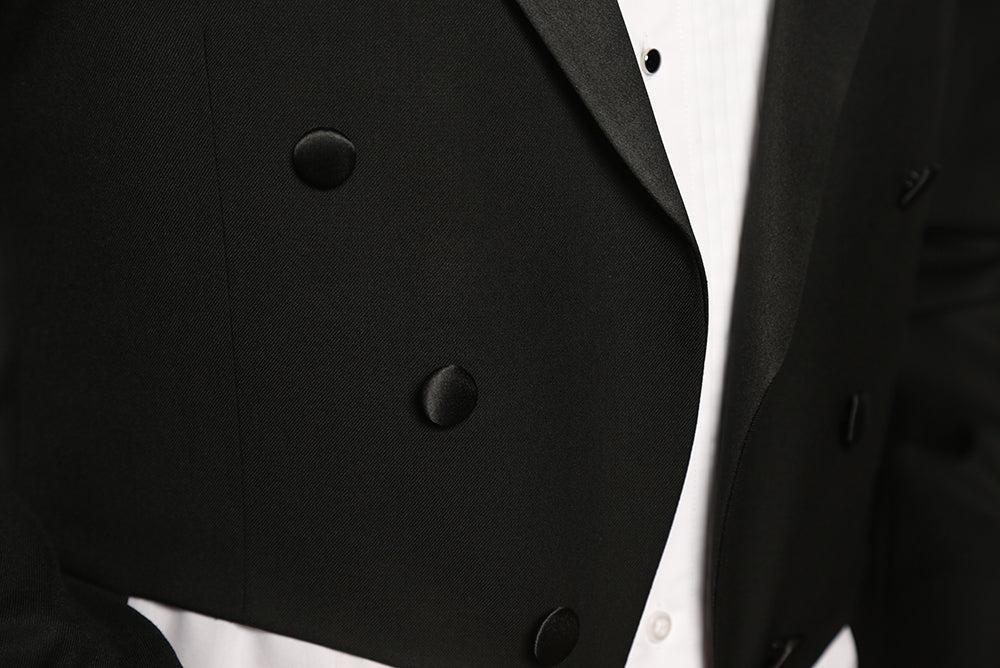 Classic Full Dress Tuxedo Tails 2 Piece Regular Fit In Black Product Image
