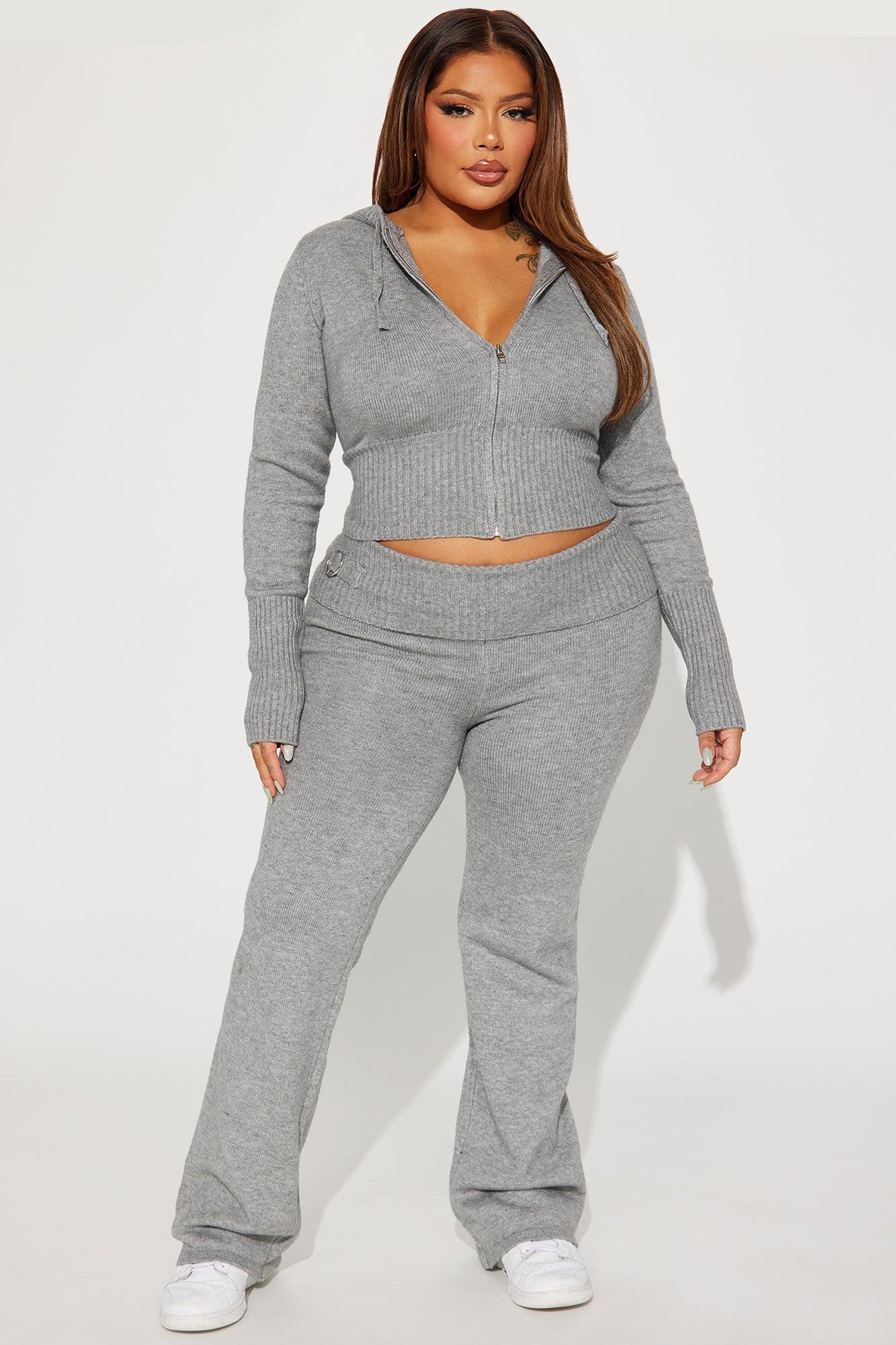 Lana Sweater Pant Set - Heather Grey Product Image