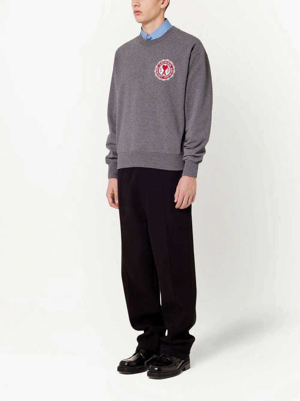 logo-patch organic-cotton sweatshirt Product Image
