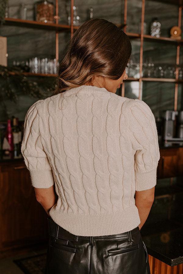 Uptown Elegance Embellished Sweater Top Product Image