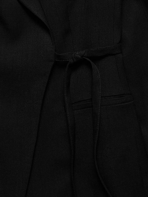 Drapey Twill Wrap Blazer Product Image