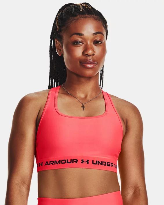 Under Armour Crossback 2.0 Medium-Impact Sports Bra, Women's, Size: XL, Rebel Dark Pink Product Image