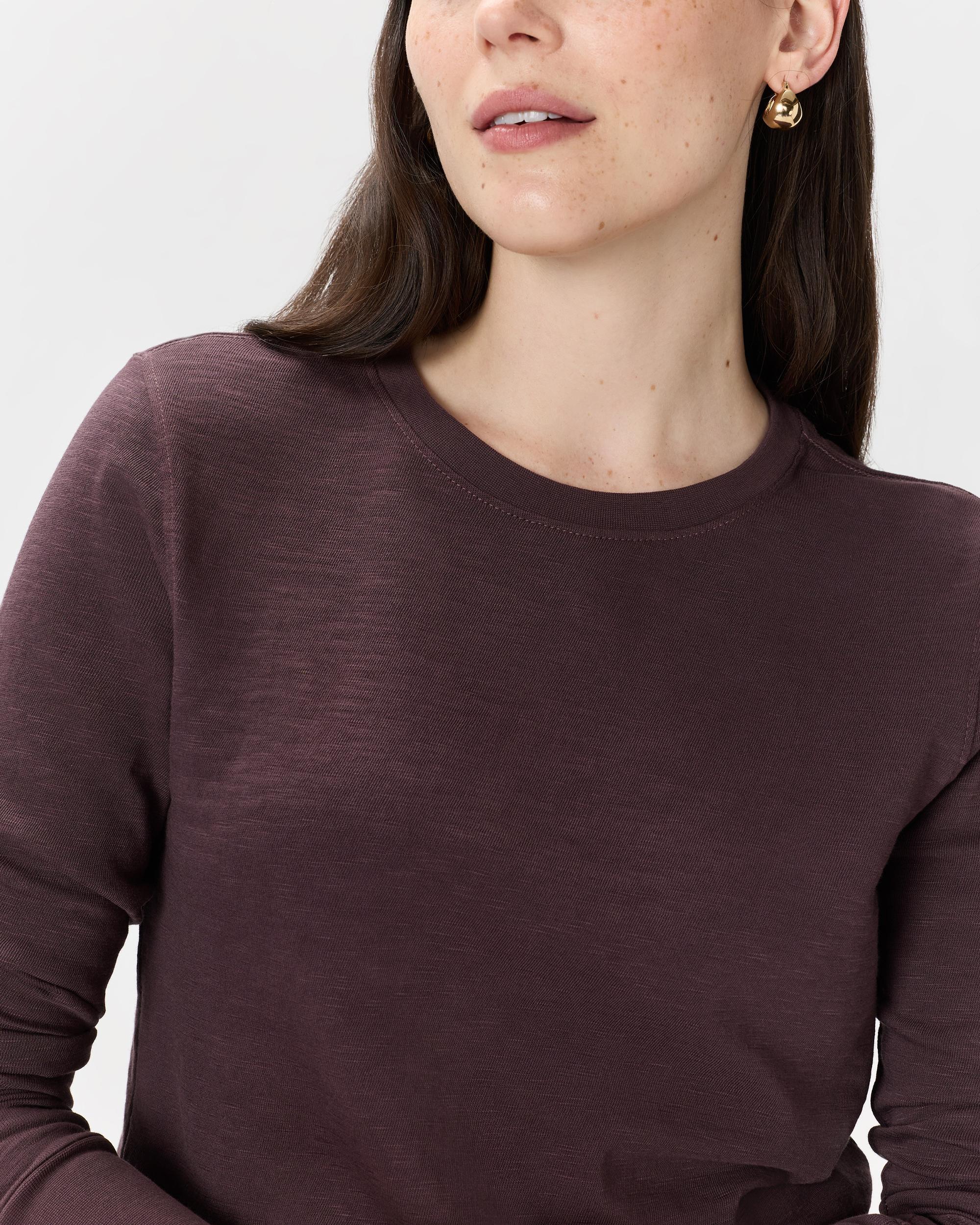 Quince | Women's Slub Long Sleeve T-Shirt Organic Cotton Product Image