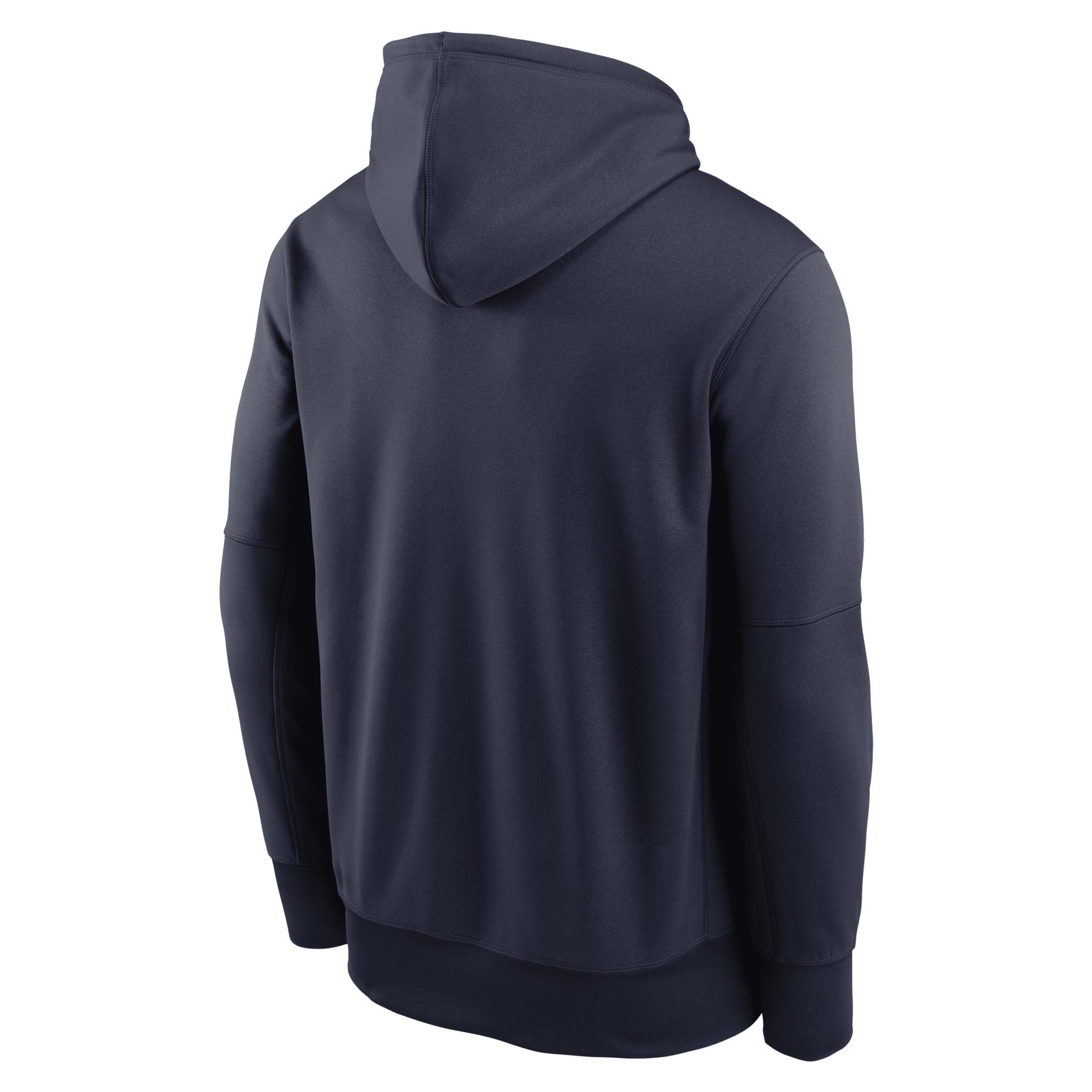 Mens Nike New England Patriots Performance Pullover Hoodie Blue Product Image