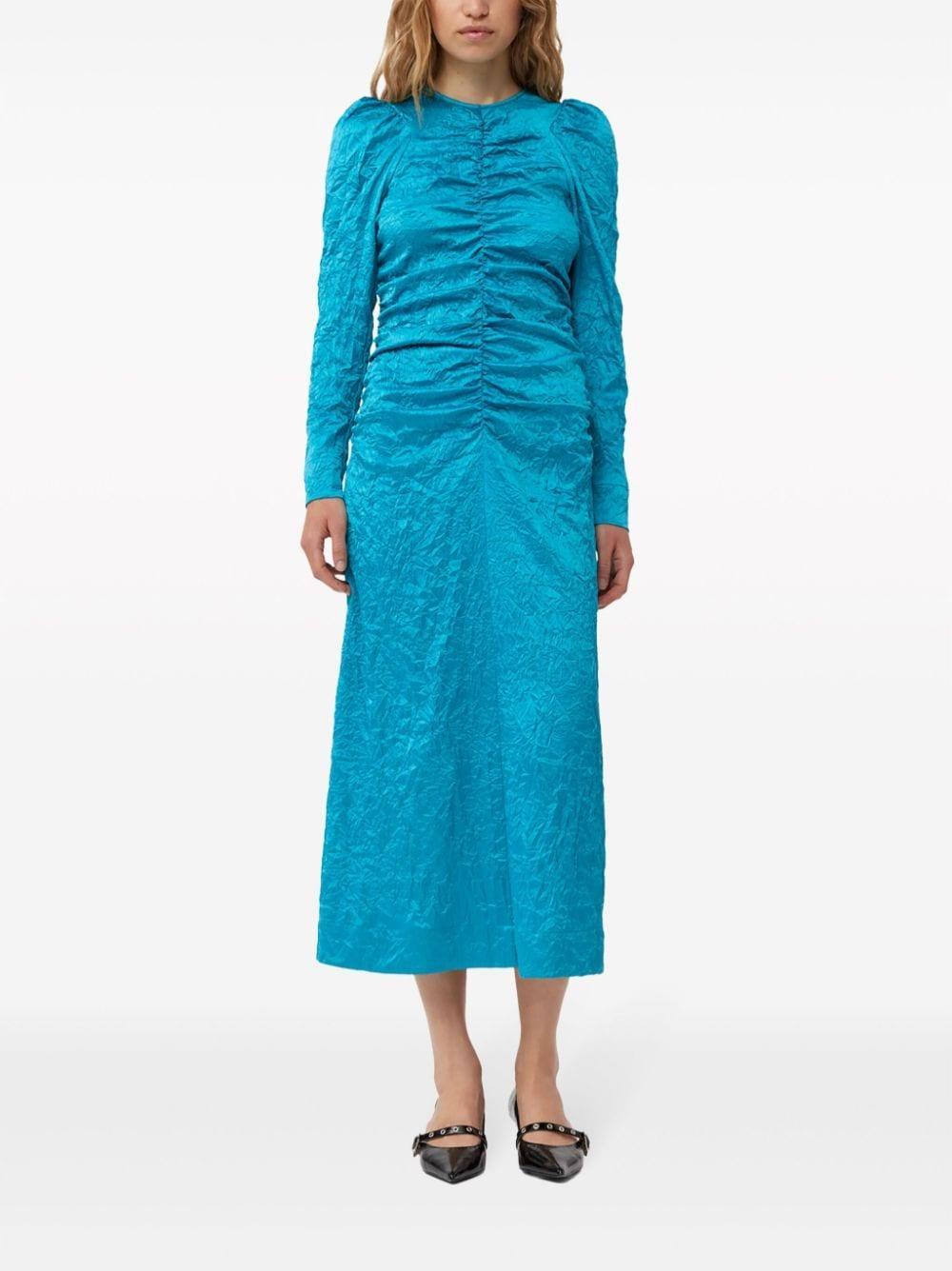 crinckled satin midi dress Product Image