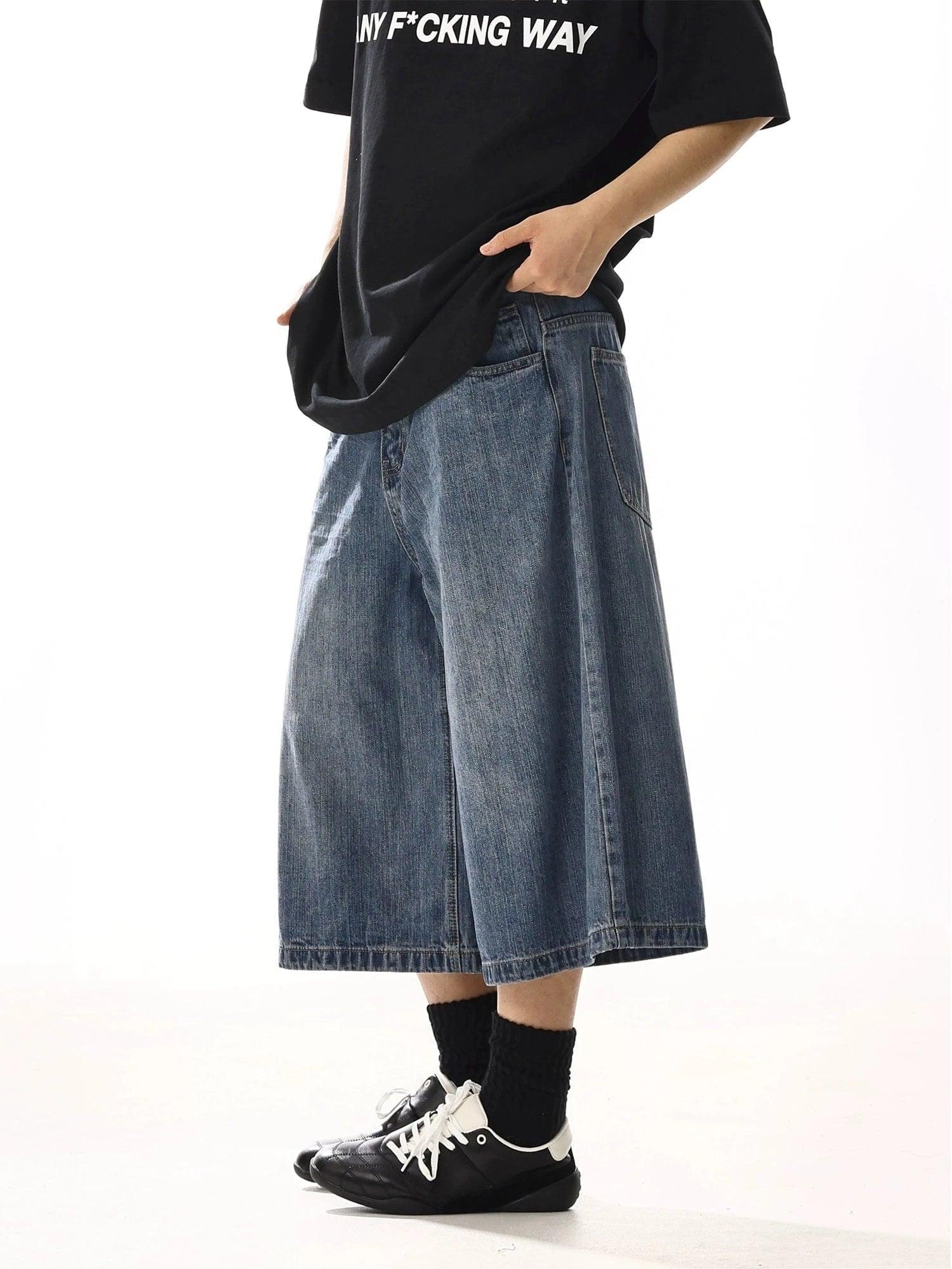 RT No. 13038 WASHED LONG DENIM JEANS Product Image