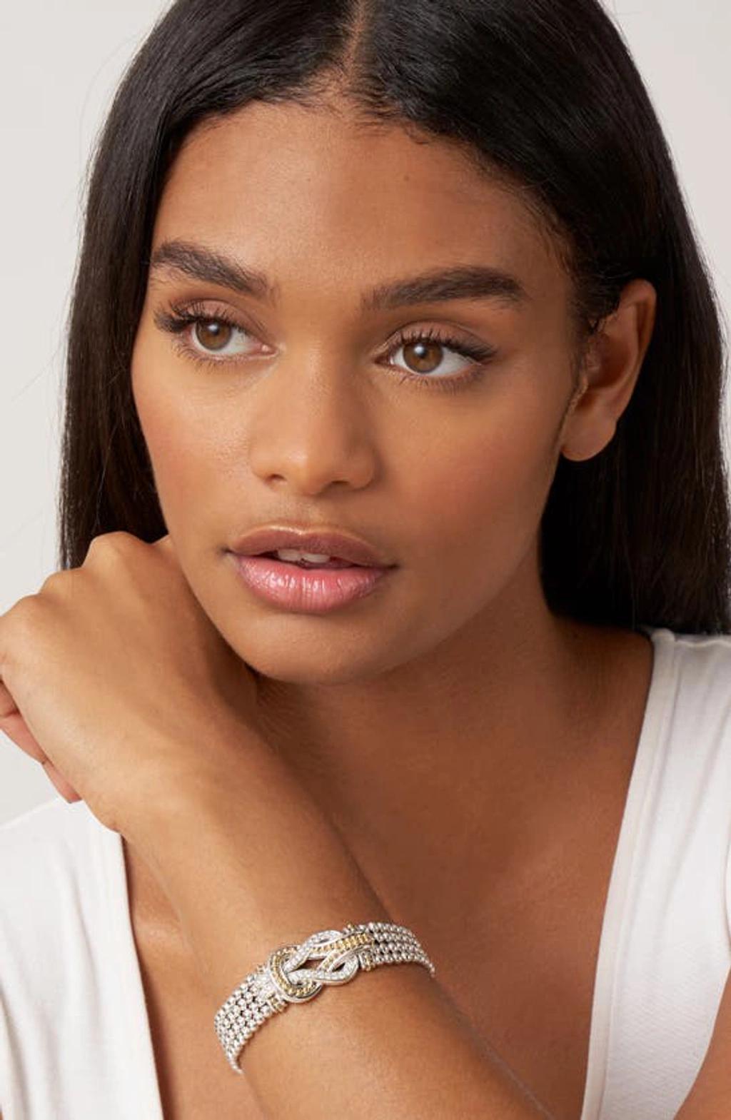 LAGOS Newport Flat Beaded Bracelet In Diamond Product Image