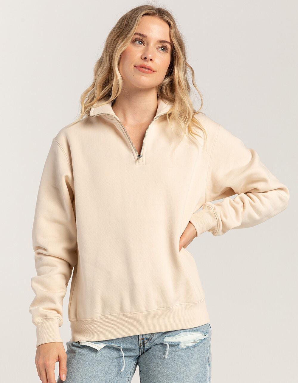 TILLYS Quarter Zip Womens Sweatshirt Product Image