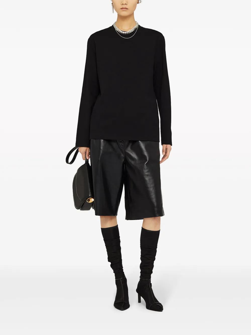 JIL SANDER Logo-print Long-sleeve T-shirt In Nero Product Image